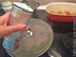 Курица со сливками и грибами
