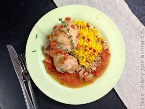Тушеная курица в стиле басков