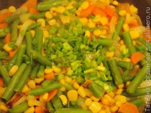 макароны с овощами