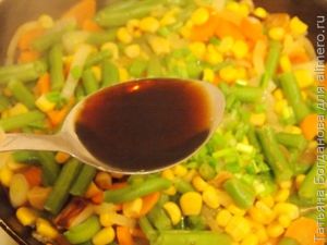 макароны с овощами
