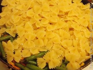 макароны с овощами