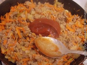 Макароны с мясом и овощами