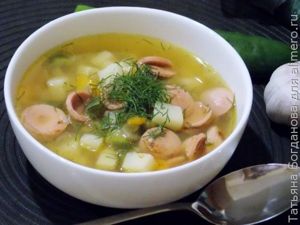 Суп с сосисками