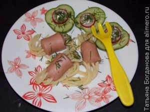 Спагетти с сосисками