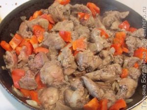 макароны с печенью