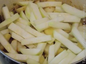 Рагу с куриной печенью