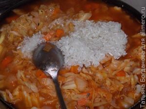 Капуста с рисом