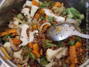Гречка с овощами