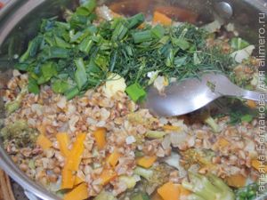 Гречка с овощами