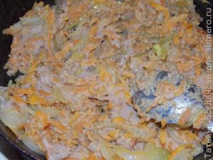 Макароны с ливерной колбасой