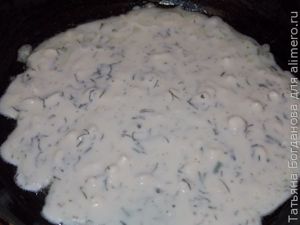 Блинчики с сыром и зеленью