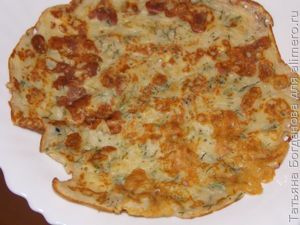 Блинчики с сыром и зеленью