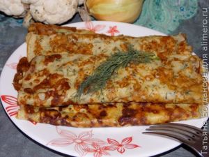 Блинчики с сыром и зеленью