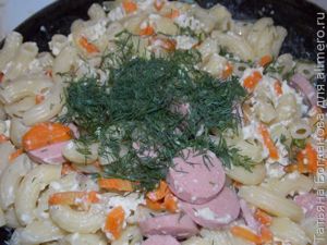 Макароны с яйцами