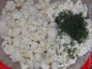 Салат из цветной капусты
