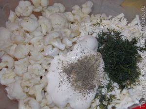 Салат из цветной капусты