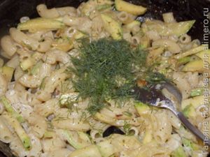 макароны с кабачком