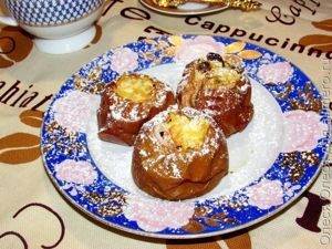 печеные яблоки с творогом