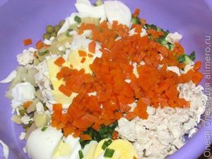 салат с курицей