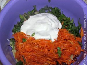 салат с фасолью и грибами