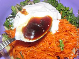 салат с фасолью и грибами