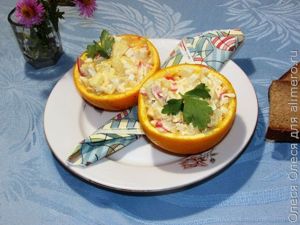крабовый салат с апельсином