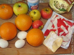 крабовый салат с апельсином