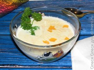 молочный суп с гречкой и сыром