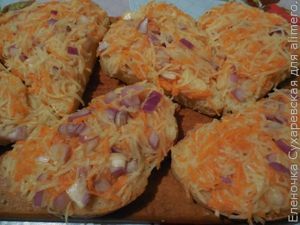 Гренки с овощами