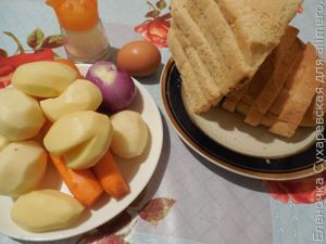 Гренки с овощами