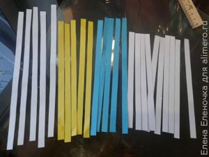 Снежинка из бумажных полосок