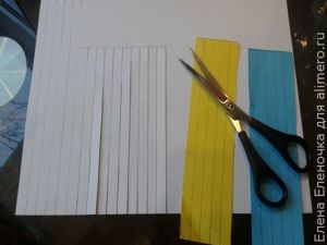 Снежинка из бумажных полосок