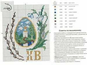 Схема вышивки. Пасха.