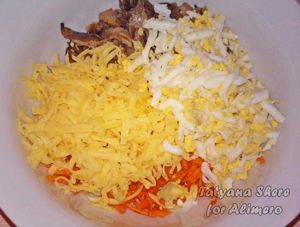 Салат с корейской морковью и грибами