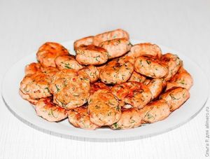Мини-котлетки из красной и белой рыбы с укропом