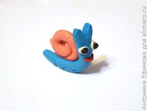 Улитка из пластилина