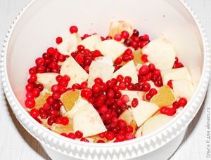 Смузи из брусники с яблоком и апельсином