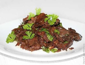 Отбивные из куриных сердечек