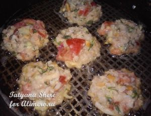 Котлеты с рисом и помидорами