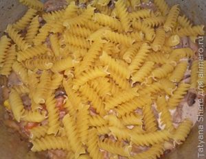 Макароны с грибами