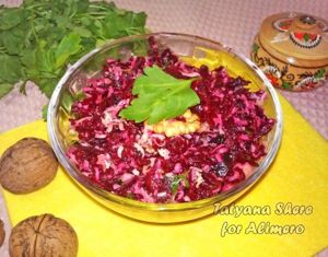 салат со свёклой и черносливом