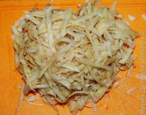 Стожки с куриным фаршем на скорую руку