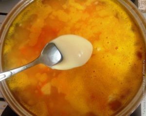 Сырный суп с куриным филе