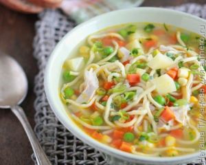 КУРИНЫЙ БУЛЬОН С ЛАПШОЙ