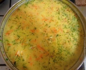 Сырный суп с куриным филе