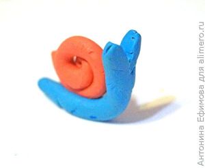 Улитка из пластилина