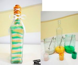 Бутылка с разноцветной солью станет отличным украшением кухни. Понадобится гуашь, бутылка с крышкой, соль, противни, банки. Бутылка с разноцветной солью станет отличным украшением кухни. Понадобится гуашь, бутылка с крышкой, соль, противни, банки.