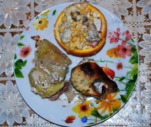 горбуша с картошкой