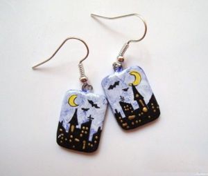 Серьги из пластики, мастер-классы.
