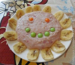 Манка с малиной